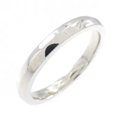 Pre-owned Bvlgari Platinum Platinum Band Ring () In Silver