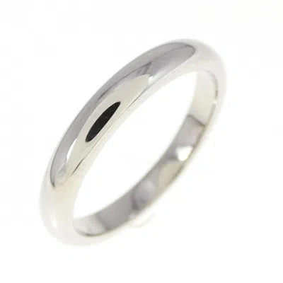 Pre-owned Bvlgari Platinum Platinum Band Ring () In Silver