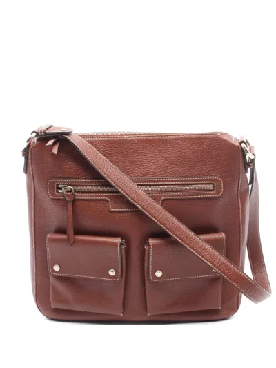 Pre-owned Bvlgari Pocket-detail Cross Body Bag In Brown