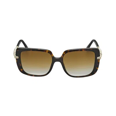 Bvlgari Polarized Brown Gradient Rectangular Ladies Sunglasses Bv8237b 504/ts 55 In ["brown","black"]