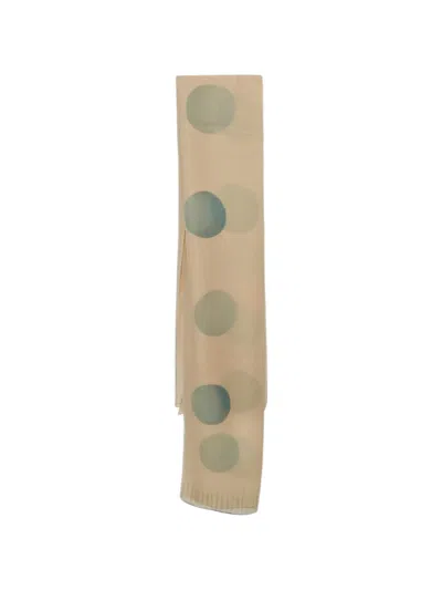 Pre-owned Bvlgari Polka Dot-print Scarf In Yellow