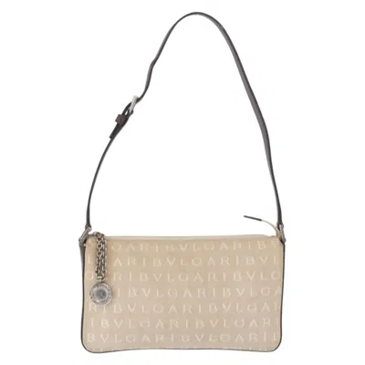 Pre-owned Bvlgari Pouch Canvas Beige Canvas Clutche & Pouche Bag () In Sand