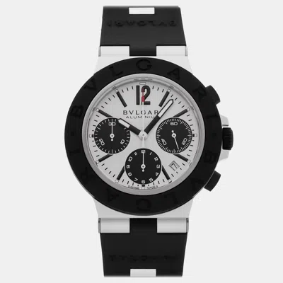 Pre-owned Bvlgari Bulgari - Aluminum Chronograph 103722 In Silver