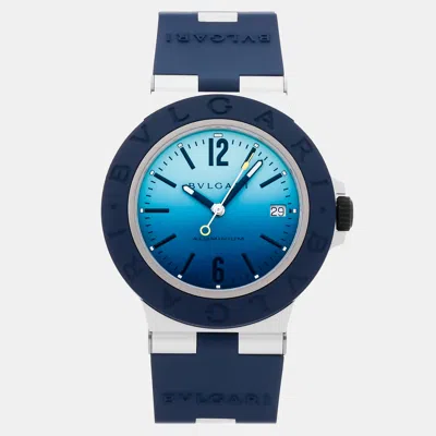 Pre-owned Bvlgari - Aluminium Capri Edition 103815 In Blue