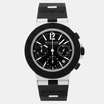 Pre-owned Bvlgari - Aluminium Chronograph 103868 In Black