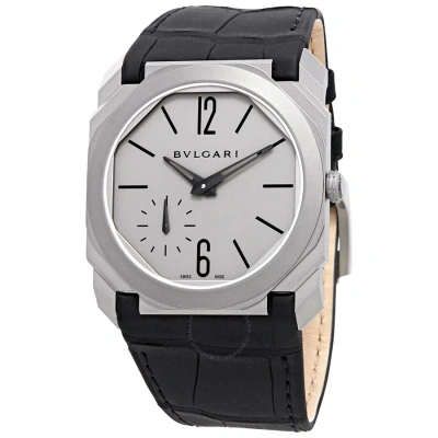 Bvlgari Octo Finissimo Extra Thin Automatic Grey Dial Men's Watch 102711 In Black / Grey