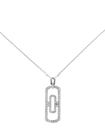 Pre-owned Bvlgari  Parentesi Diamond Necklace In White