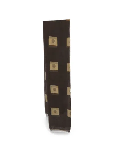 Pre-owned Bvlgari Printed Silk Scarf In Brown