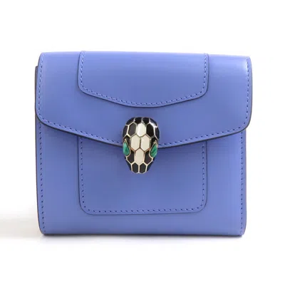 Pre-owned Bvlgari Purple Leather Wallet (bi-fold) ()