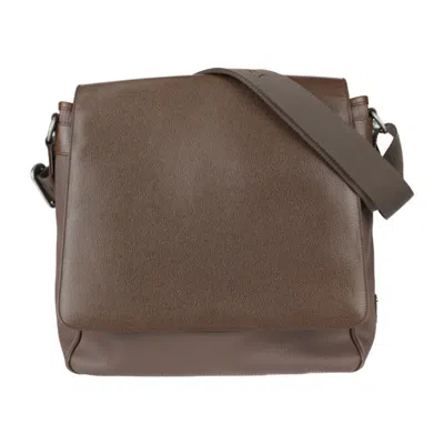 Pre-owned Bvlgari Pvc Leather Messenger Bag Shoulder Bag () In Brown