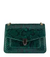 Bvlgari Python Leather Serpenti Forever Shoulder Bag In Green