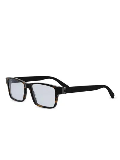 Bvlgari Rectangle-frame Glasses In Black