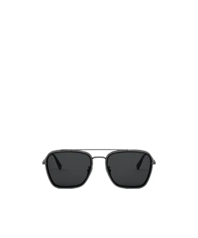 Bvlgari Rectangular Sunglasses In Black