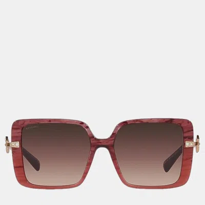 Pre-owned Bvlgari Red Full Rim Sunglasses