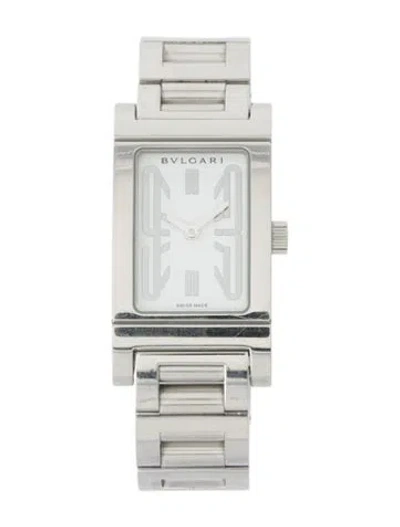 Pre-owned Bvlgari Rettangolo Watch, 21mm In Multi