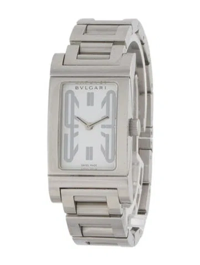 Pre-owned Bvlgari Rettangolo Watch, 21mm In Multi