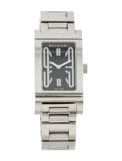 Pre-owned Bvlgari Rettangolo Watch, 21mm In Multi