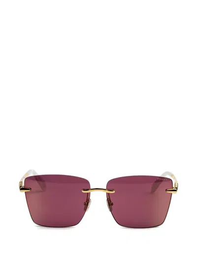 Bvlgari Rimless Square-frame Sunglasses In Purple