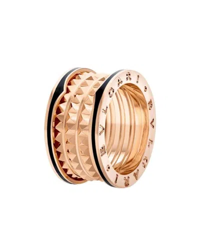Bvlgari Womens Rose Gold B.zero1 Rock 18ct Rose-gold And Ceramic Ring