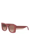 Bvlgari Roma Butterfly Sunglasses, 52mm In Opaline Rust/brown