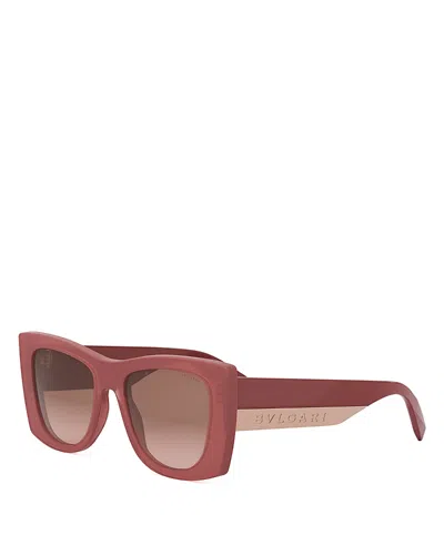 Bvlgari Roma Butterfly Sunglasses, 52mm In Opaline Rust/brown