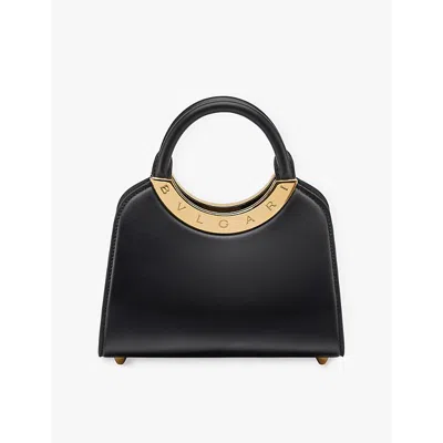 Bvlgari Womens Black Roma Mini Leather Top-handle Bag