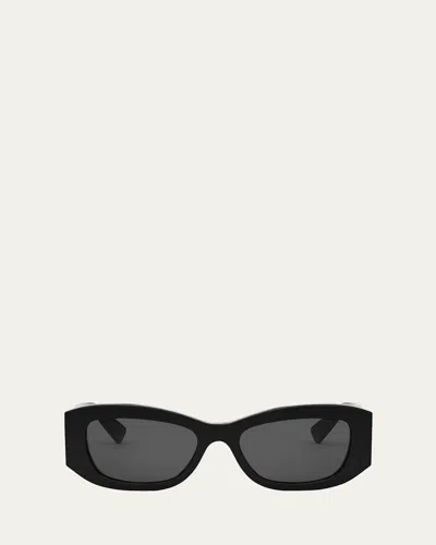 Bvlgari Roma Rectangle Sunglasses In Black
