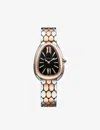 Bvlgari Rose Gold 103799 Serpenti Seduttori 18ct Rose-gold And Stainless-steel Quartz Watch In Rose Gold