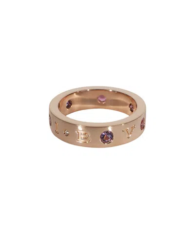 Pre-owned Bvlgari Rose Gold Amethyst Roman Sorbet Ring (authentic Pre-loved)