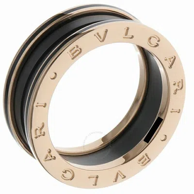 Bvlgari Rose Gold And Ceramic B.zero1 Ring In Pink/rose Gold Tone/gold Tone