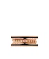 Bvlgari Rose Gold And Ceramic Rings In Yellow
