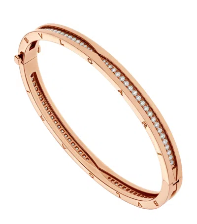 Bvlgari Rose Gold And Diamond B. Zero1 Bangle
