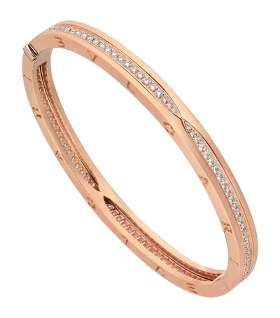 Bvlgari Rose Gold And Diamond B. Zero1 Bangle