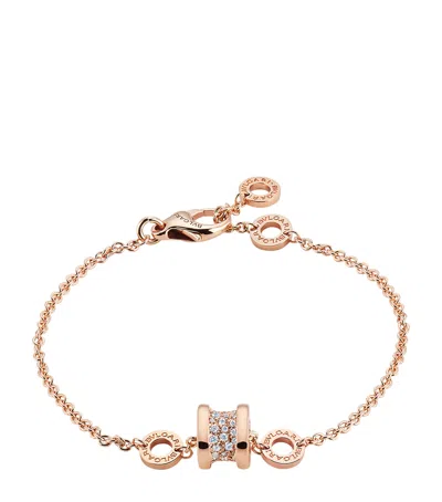 Bvlgari Rose Gold And Diamond B. Zero1 Bracelet