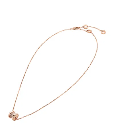 Bvlgari Rose Gold And Diamond B. Zero1 Necklace