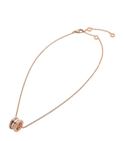 Bvlgari Rose Gold And Diamond B. Zero1 Necklace