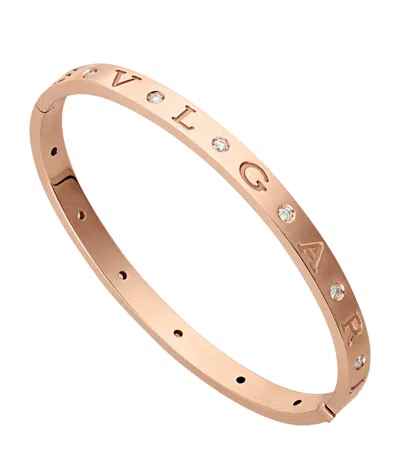 Bvlgari Rose Gold And Diamond   Bangle