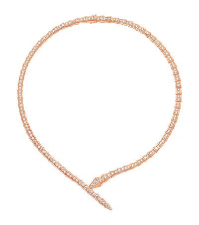 Bvlgari Rose Gold And Diamond Serpenti Viper Necklace