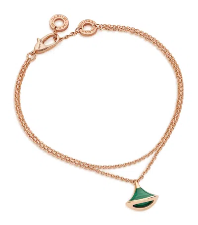 Bvlgari Rose Gold And Malachite Divas' Dream Bracelet