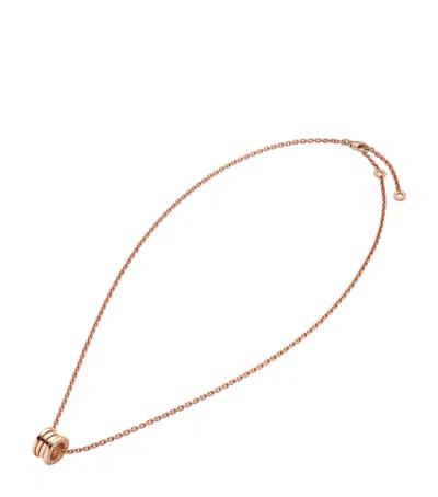 Bvlgari Rose Gold B. Zero1 Necklace In Brown