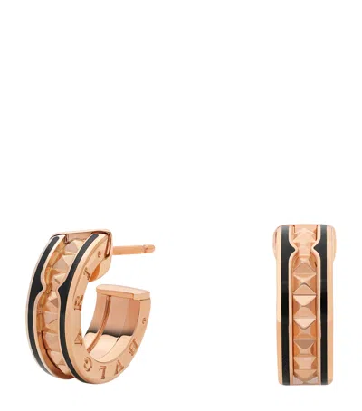 Bvlgari Rose Gold B. Zero1 Rock Hoop Earrings