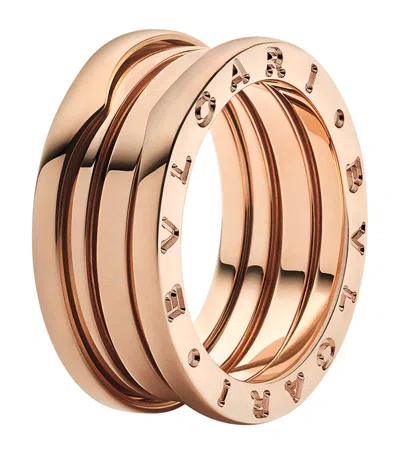 Bvlgari Rose Gold B. Zero1 Three-band Ring