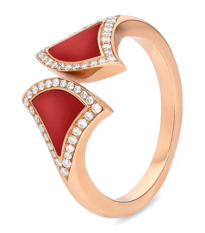 Bvlgari Rose Gold, Diamond And Carnelian Divas' Dream Ring