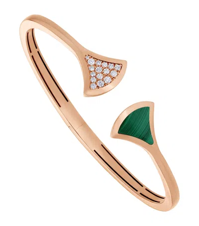Bvlgari Rose Gold, Diamond And Malachite Divas' Dream Bangle