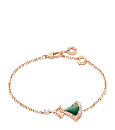 Bvlgari Rose Gold, Diamond And Malachite Divas' Dream Bracelet