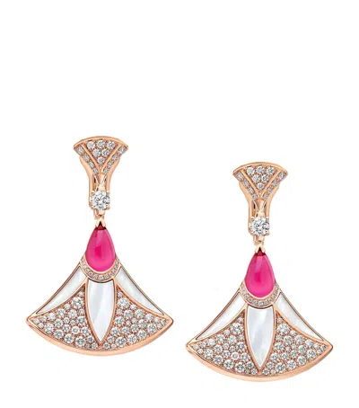 Bvlgari Rose Gold, Diamond And Mother-of-pearl Diva's Dream Earrings