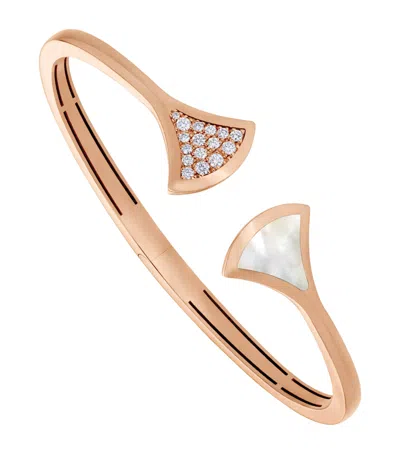 Bvlgari Rose Gold, Diamond And Mother-of-pearl Divas' Dream Bangle