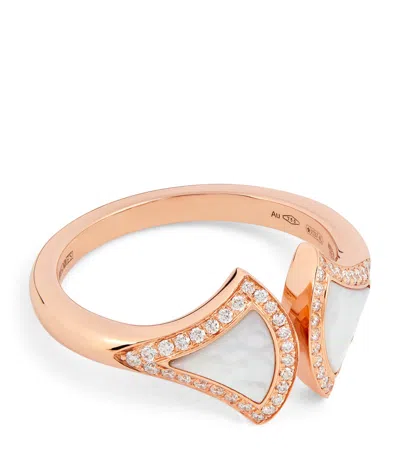 Bvlgari Rose Gold, Diamond And Mother-of-pearl Divas' Dream Ring
