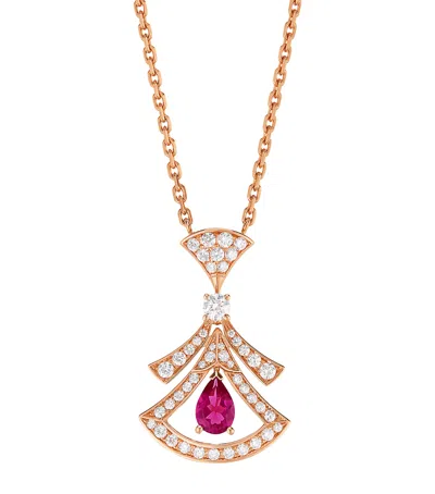 Bvlgari Rose Gold, Diamond And Rubellite Divas' Dream Necklace