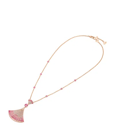 Bvlgari Rose Gold, Diamond, Sapphire And Ruby Divas' Dream Necklace